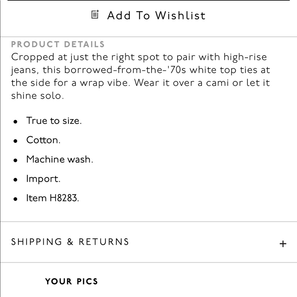NWT~{Madewell} Wrap Top - Picture 7 of 8